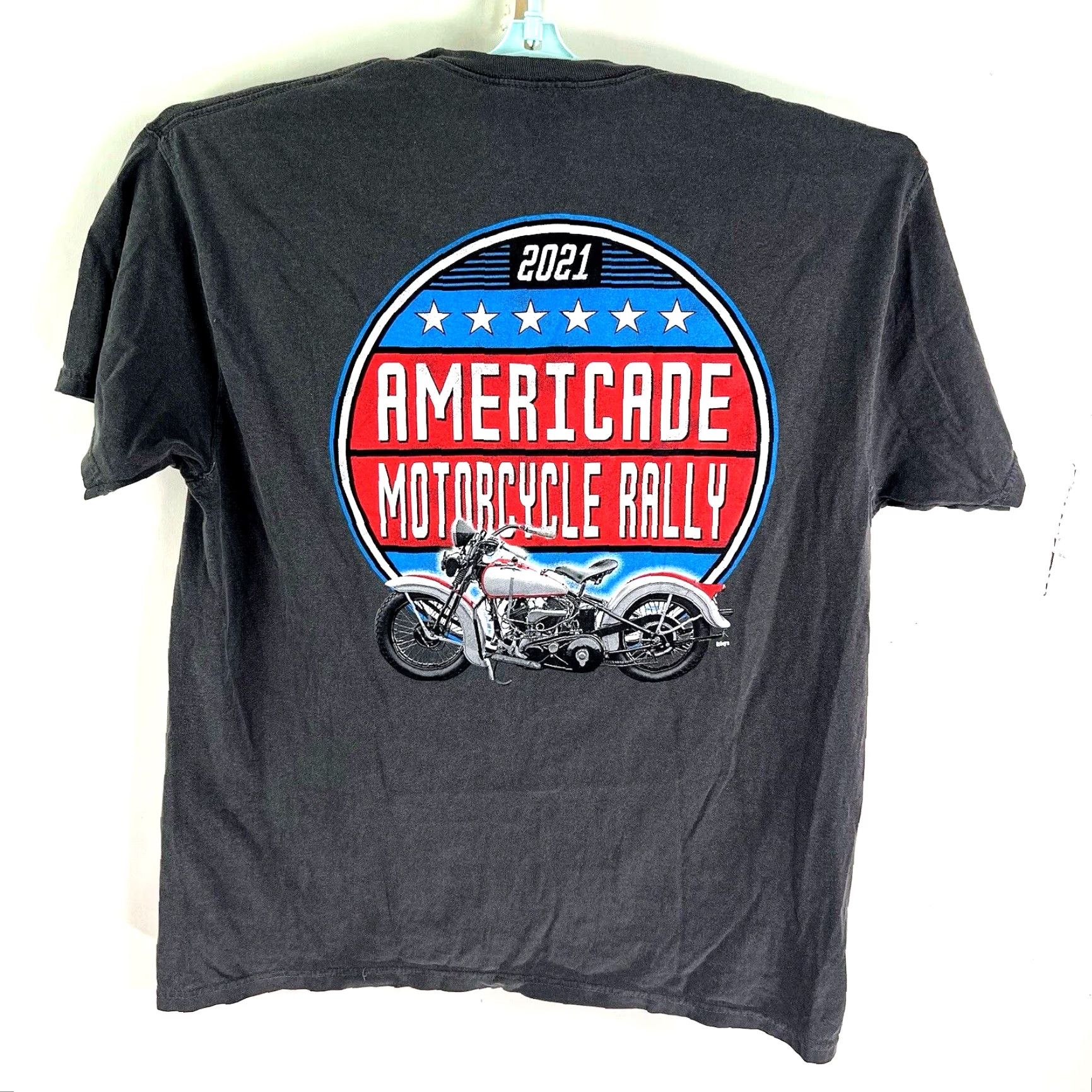 Comfort Colors Americade 38th Motorcycle Rally T-Shirt XL Gray Graphic Print Comfort Colors Mens Size US XL / EU 56 / 4 - 7 Thumbnail