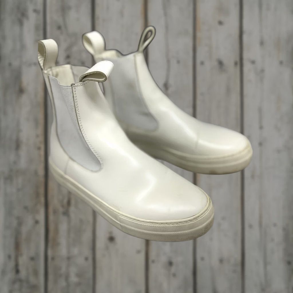 SOFIE D'HOORE Sofie D'Hoore Chelsea Boots White Nappa Leather Size 7.5 US 38.5 EU Womens Chelsea Boots Size US 8 / IT 38 - 1 Thumbnail
