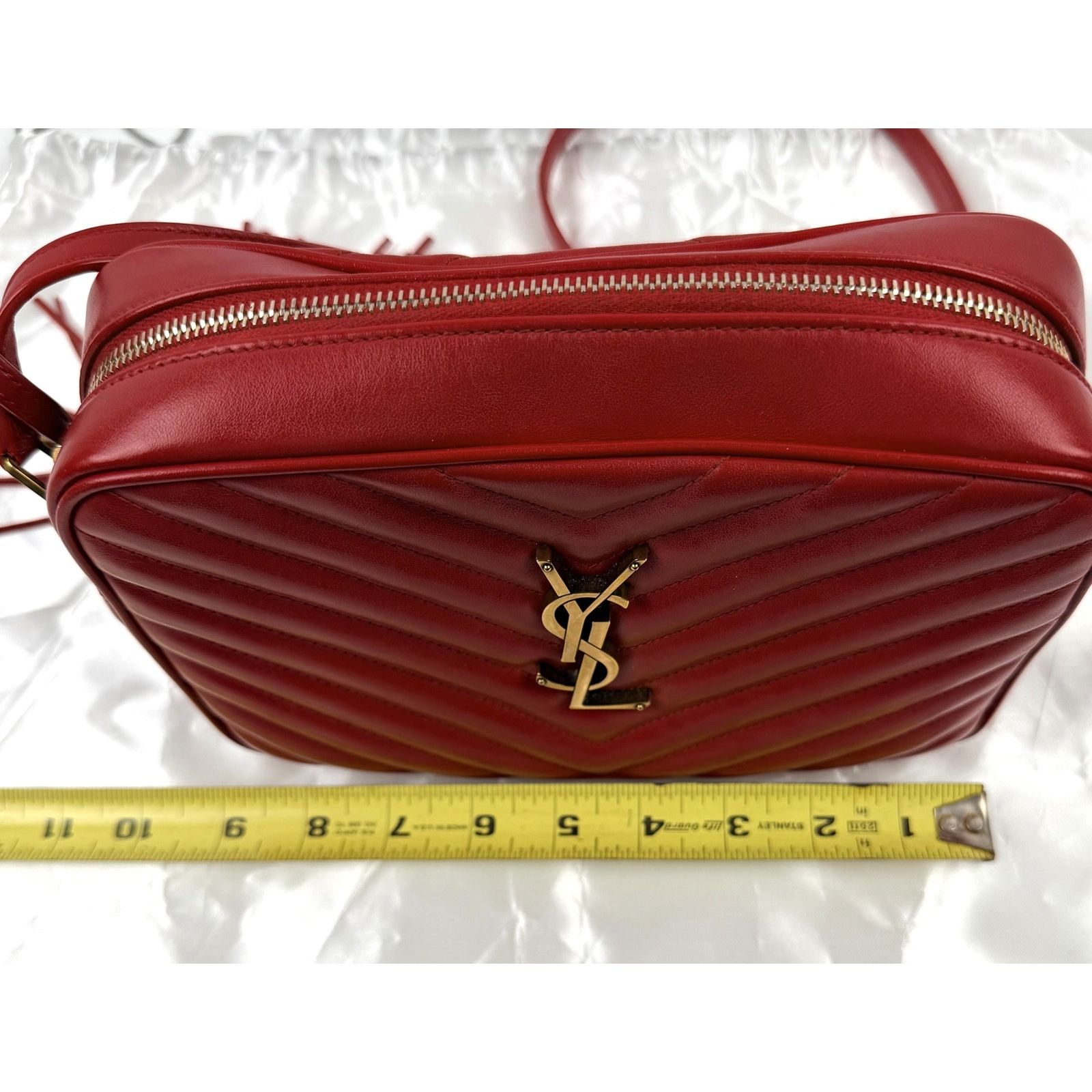 Valentino Saint Laurent Leather Lou Camera Size ONE SIZE - 6 Thumbnail