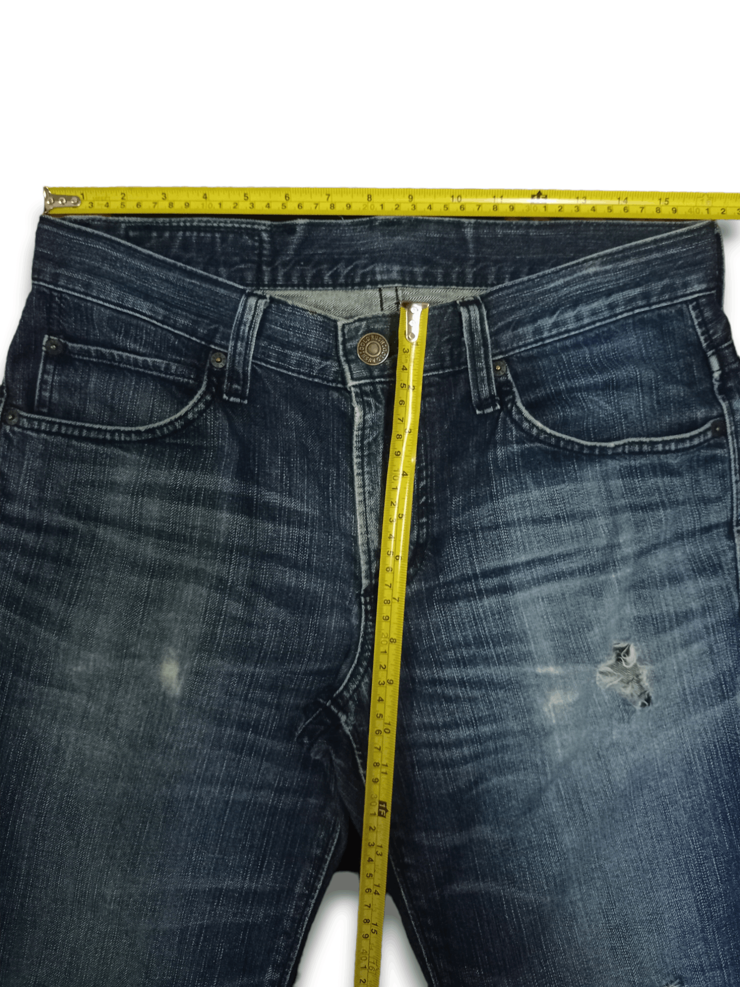 Edwin × Japanese Brand SALES🔥Vintage Edwin Blue Wash Distressed Loose Jeans Size US 32 / EU 48 - 9 Thumbnail
