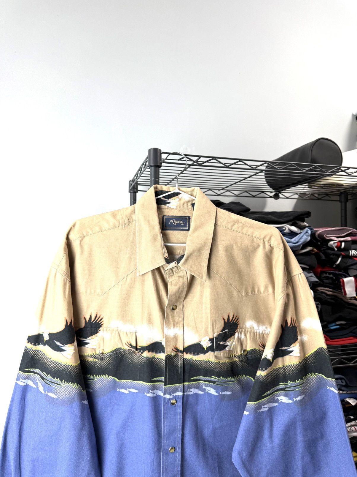 Cowboy Equipment Vintage Western Cowboy Rodeo Shirt Eagle American Style Size US XL / EU 56 / 4 - 3 Thumbnail