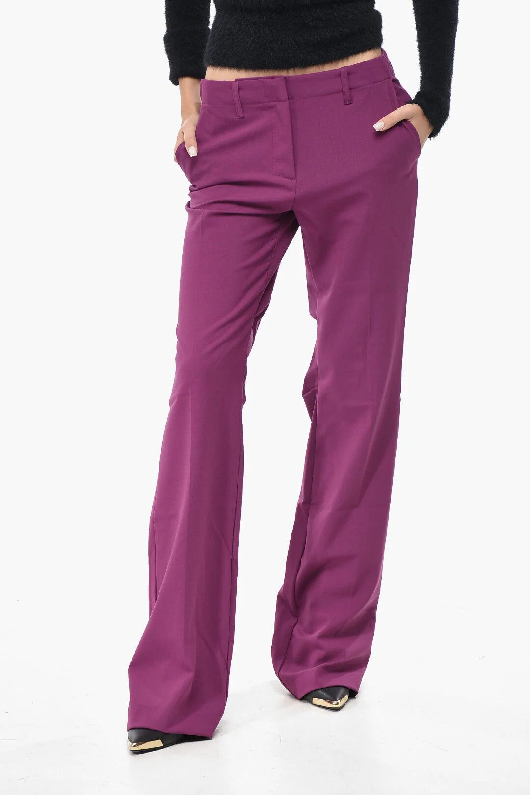 Off-White og1mm0426 Straight-Fit Pant in Purple Size 26" / US 2 / IT 38 - 1 Thumbnail