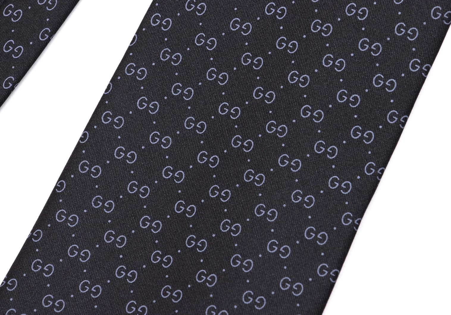 Gucci Silk GG Print Tie in Black Size ONE SIZE - 3 Thumbnail