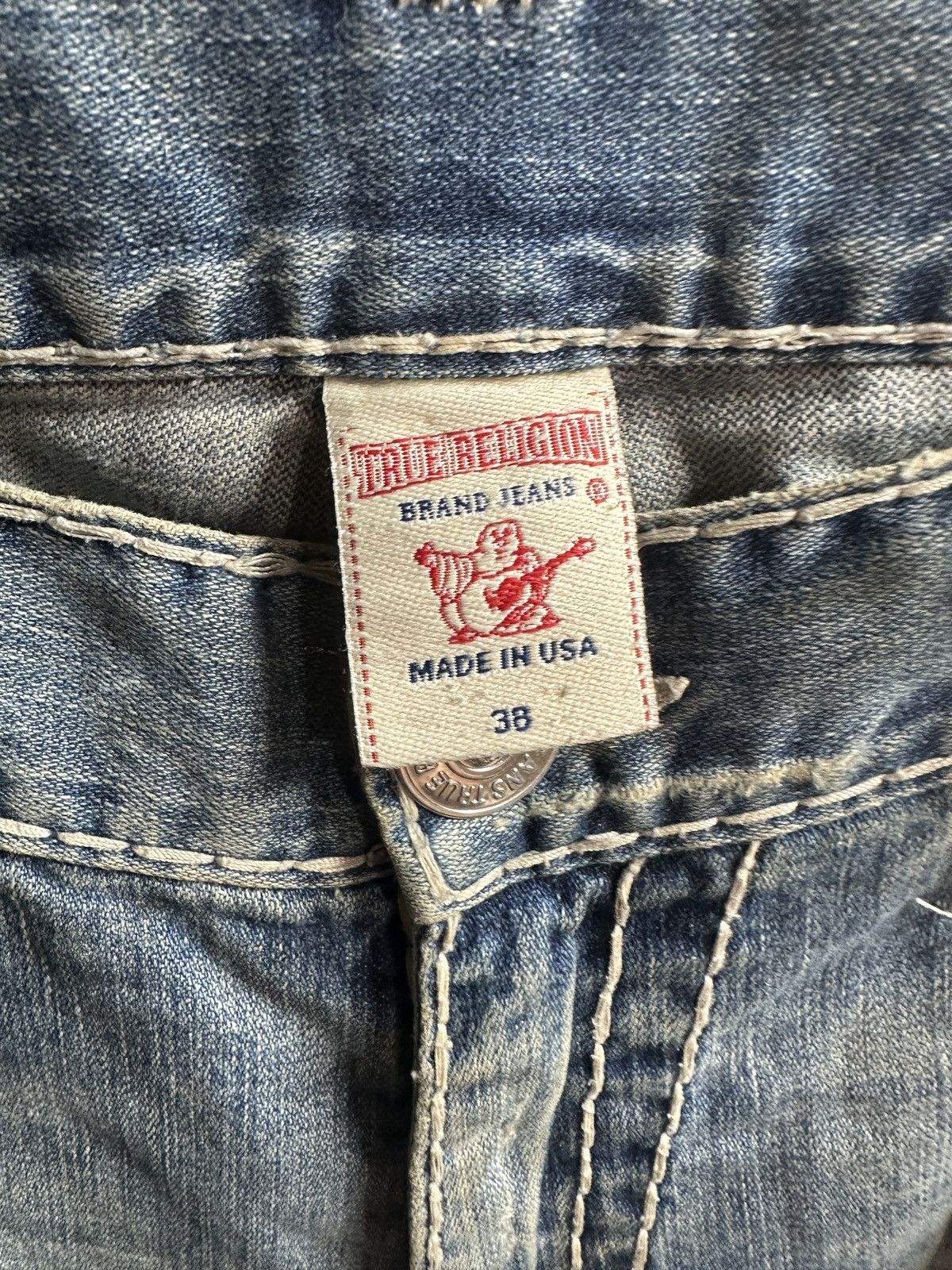 True Religion × Vintage True Religion Distressed Flared Jeans Size US 38 / EU 54 - 8 Thumbnail