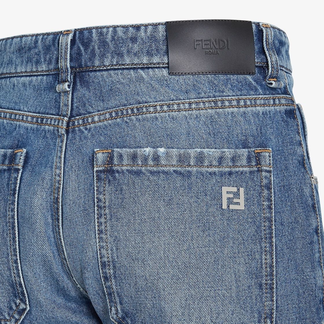 Fendi o1s1wg111025 Jeans Shorts in Blue Size US 34 / EU 50 - 3 Thumbnail