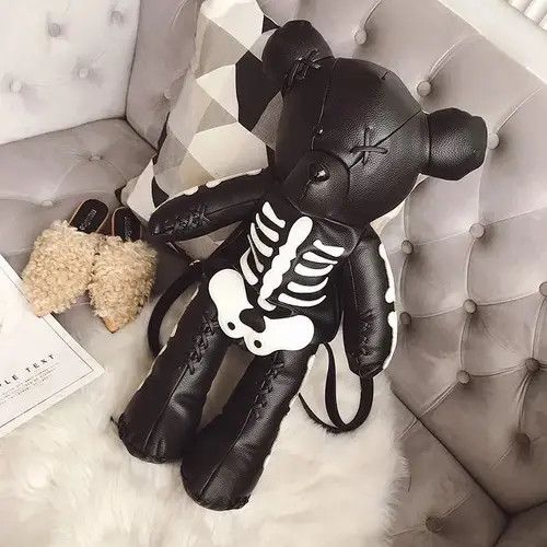 Designer × Japanese Brand Black Skeleton Bear Backpack Bag Size ONE SIZE - 3 Thumbnail