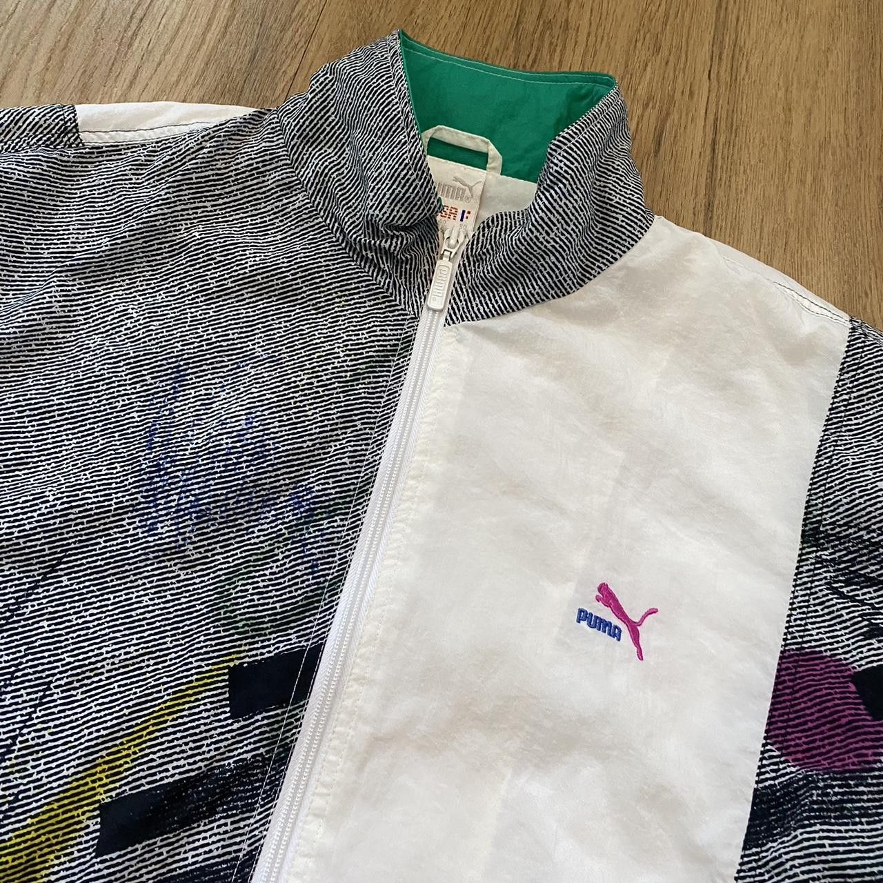 Puma 80s Puma windbreaker jacket in white Size US L / EU 52-54 / 3 - 4 Thumbnail