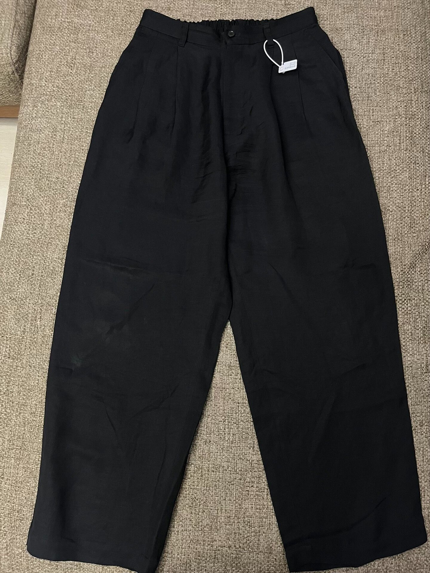 Stein Lightweight Black Twill Wide Easy Pants Size US 30 / EU 46 - 1 Thumbnail