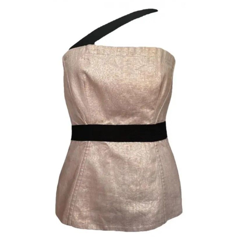 Dolce Gabbana D&G Rose Shiny Strap Bondage Corset Bustier