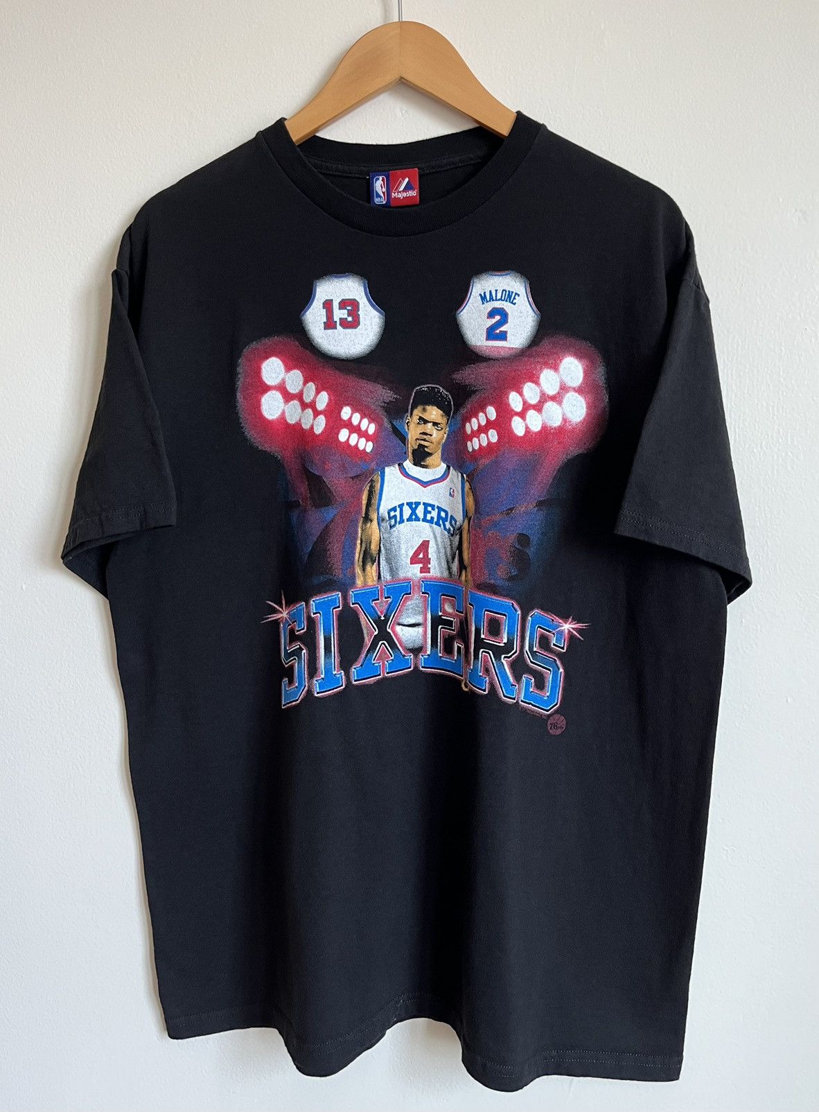 Majestic NBA Majestic Philadelphia 76ers “Sixers” T-Shirt Size US XL / EU 56 / 4 - 1 Thumbnail