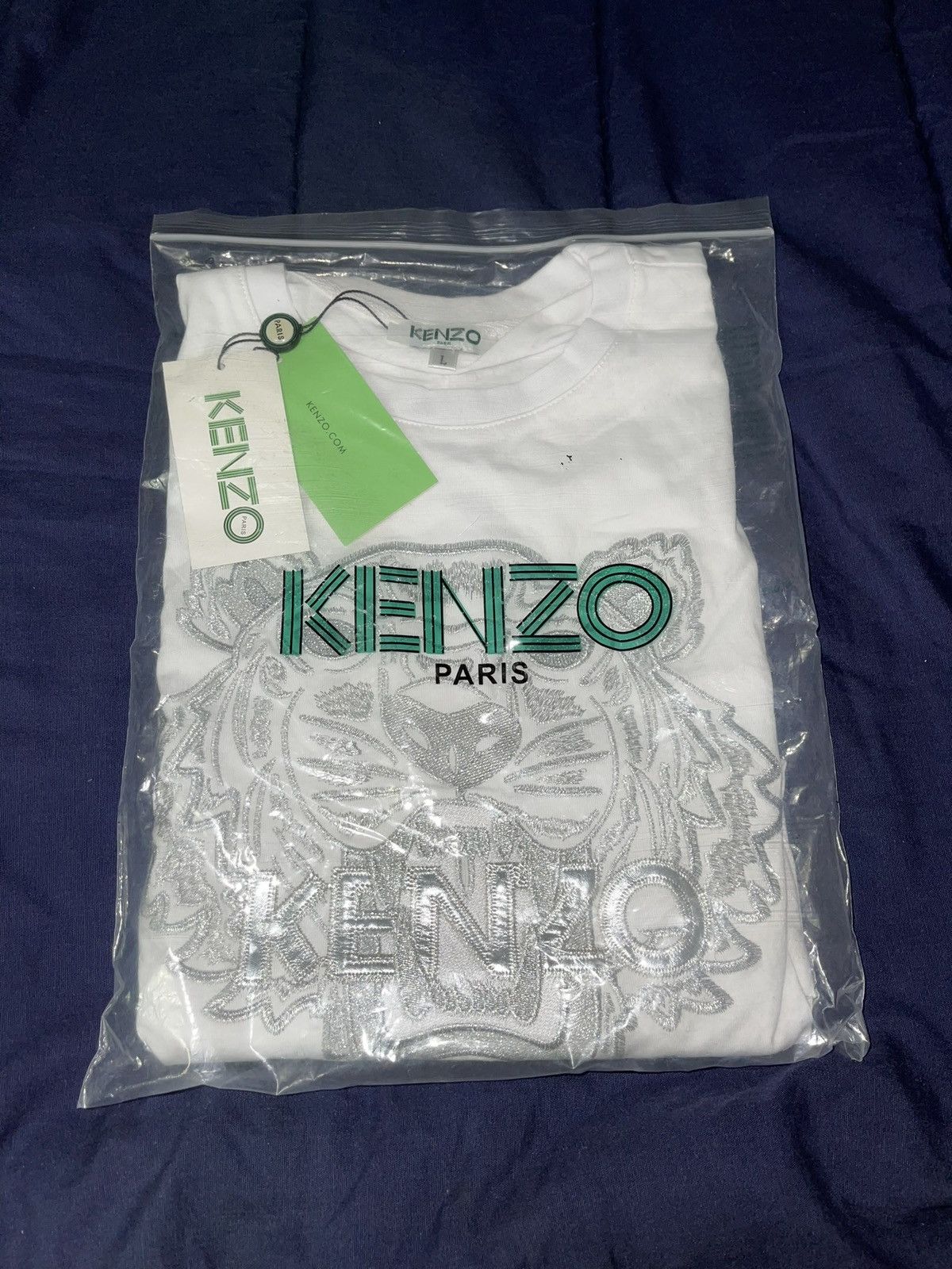 Kenzo Kenzo T-shirt - Silver Tiger Size US L / EU 52-54 / 3 - 1 Thumbnail