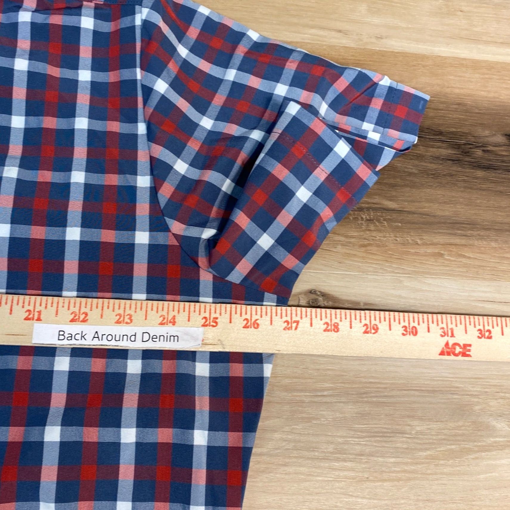 Mizzen+Main Mizzen+Main Shirt Mens XL Short Sleeve Plaid Button Down Leeward Standard Fit Blue Size US XL / EU 56 / 4 - 5 Thumbnail