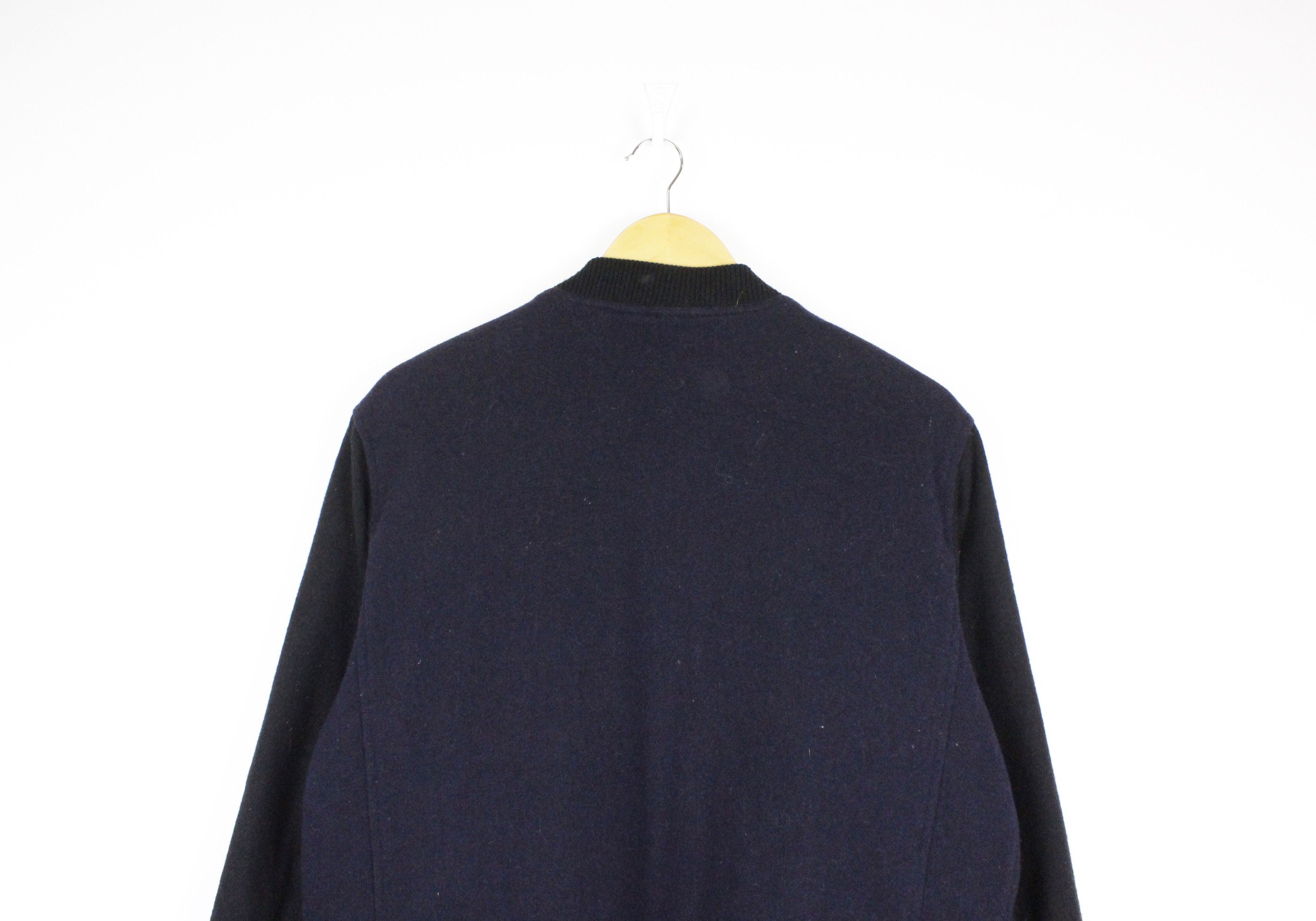 Edwin Edwin Baller Navy Black Wool Bomber Jacket Size US L / EU 52-54 / 3 - 7 Thumbnail