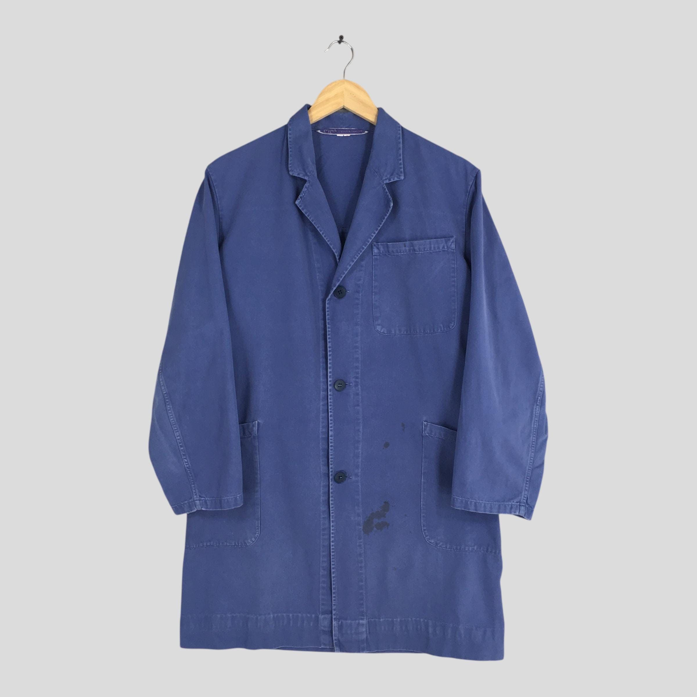 Le Laboureur Vintage 80s Chore Spilag Work Sanfor Jacket Medium Size US M / EU 48-50 / 2 - 1 Thumbnail