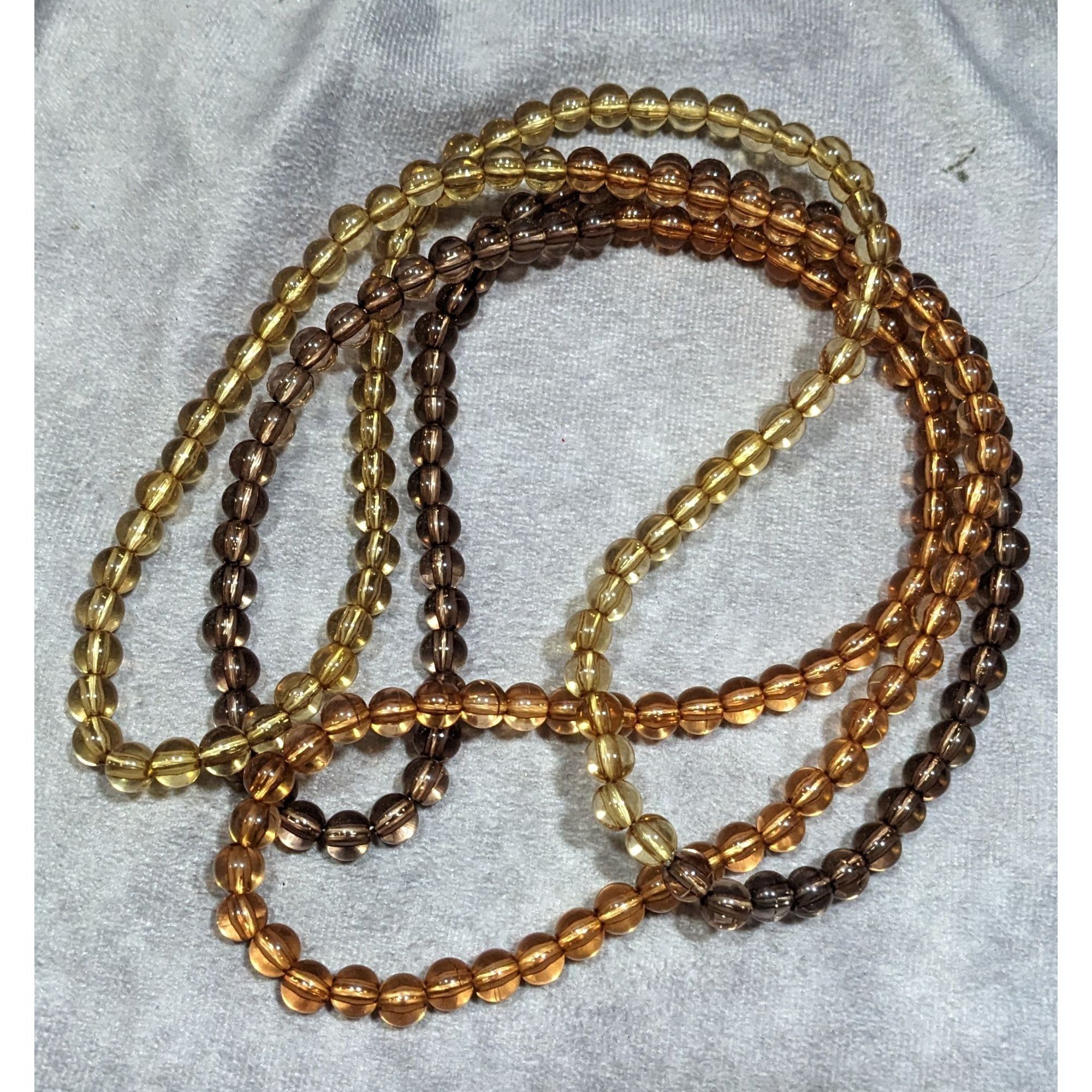 Other Vintage Lucite Earth Tone Translucent Beaded Necklace Size ONE SIZE - 5 Thumbnail