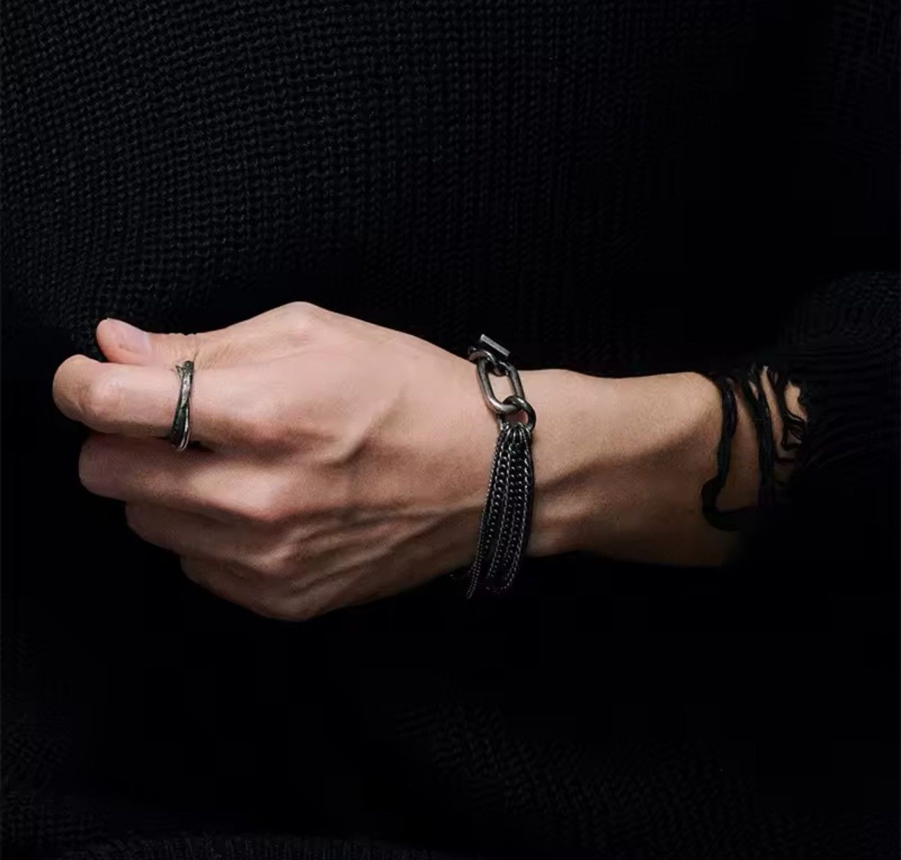 Jewelry Streetwear Gothic Punk Bracelet Chain Size ONE SIZE - 2 Thumbnail