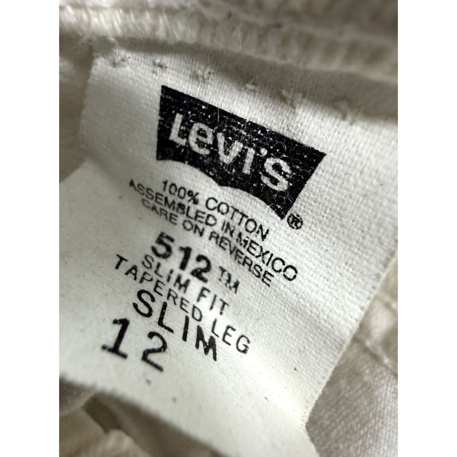 Levi's VINTAGE Levi's 512 Jeans Women's Sz 12 White Denim Slim Fit Tapered Leg 90s USA Retro Size 34" / US 12 / IT 48 - 5 Thumbnail
