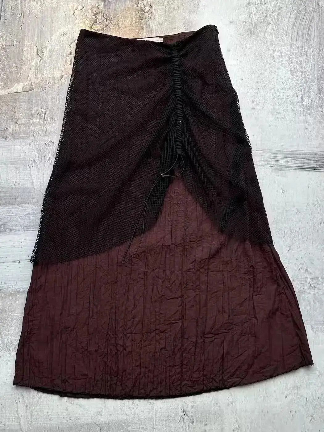 image of Avant Garde x Vintage Amazing Bondage Maxi Skirt in Red, Women's (Size 25)