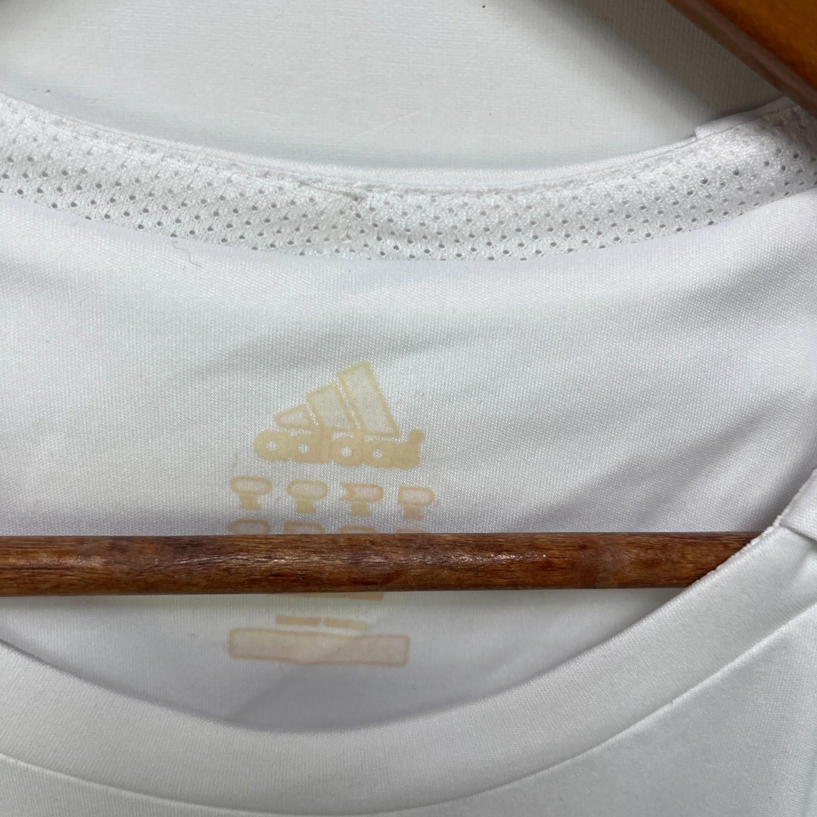Adidas Vintage Adidas Training Jersey White Gold Soccer Shirt XL Size ONE SIZE - 5 Thumbnail