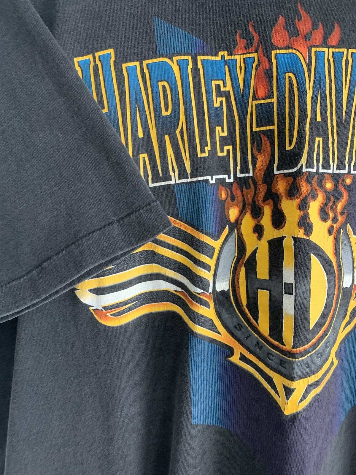 Harley Davidson × Vintage Vintage Harley Davidson Tee 1993 Size US L / EU 52-54 / 3 - 3 Thumbnail