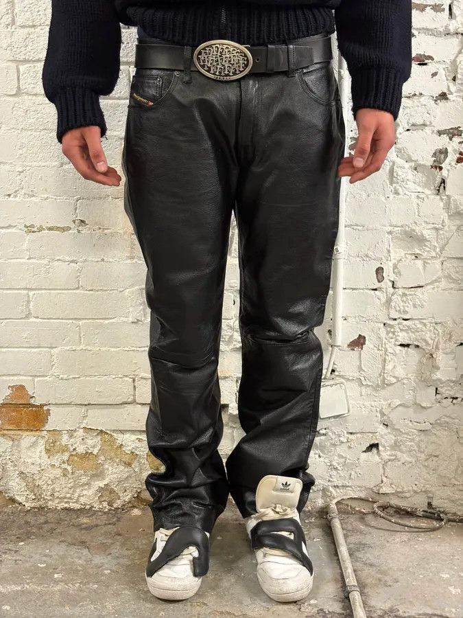Diesel Diesel Biker Leather Black Pants Size US 30 / EU 46 - 2 Thumbnail