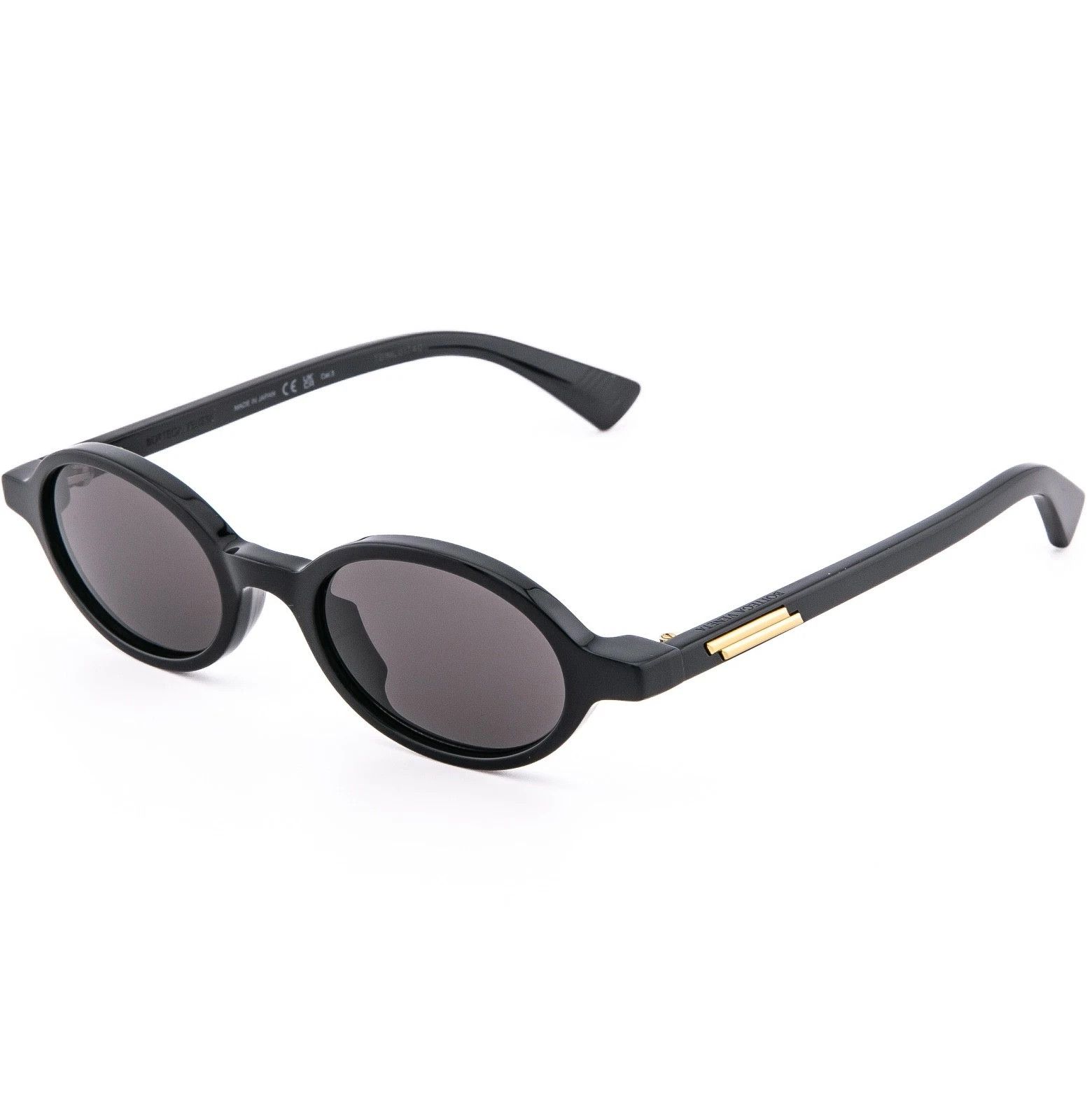 Bottega Veneta BOTTEGA VENETA 1388 BV1388S Black Classic Oval Sunglass 001 Size ONE SIZE - 4 Thumbnail