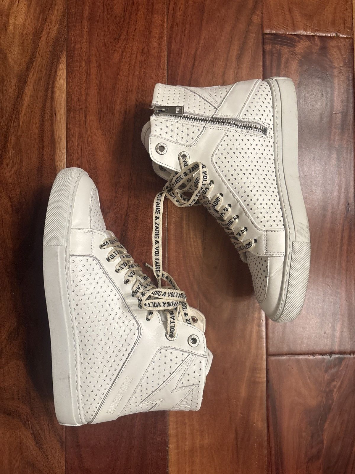 Zadig & Voltaire Zadig & Voltaire White High Tops Size US 8 / IT 38 - 4 Thumbnail