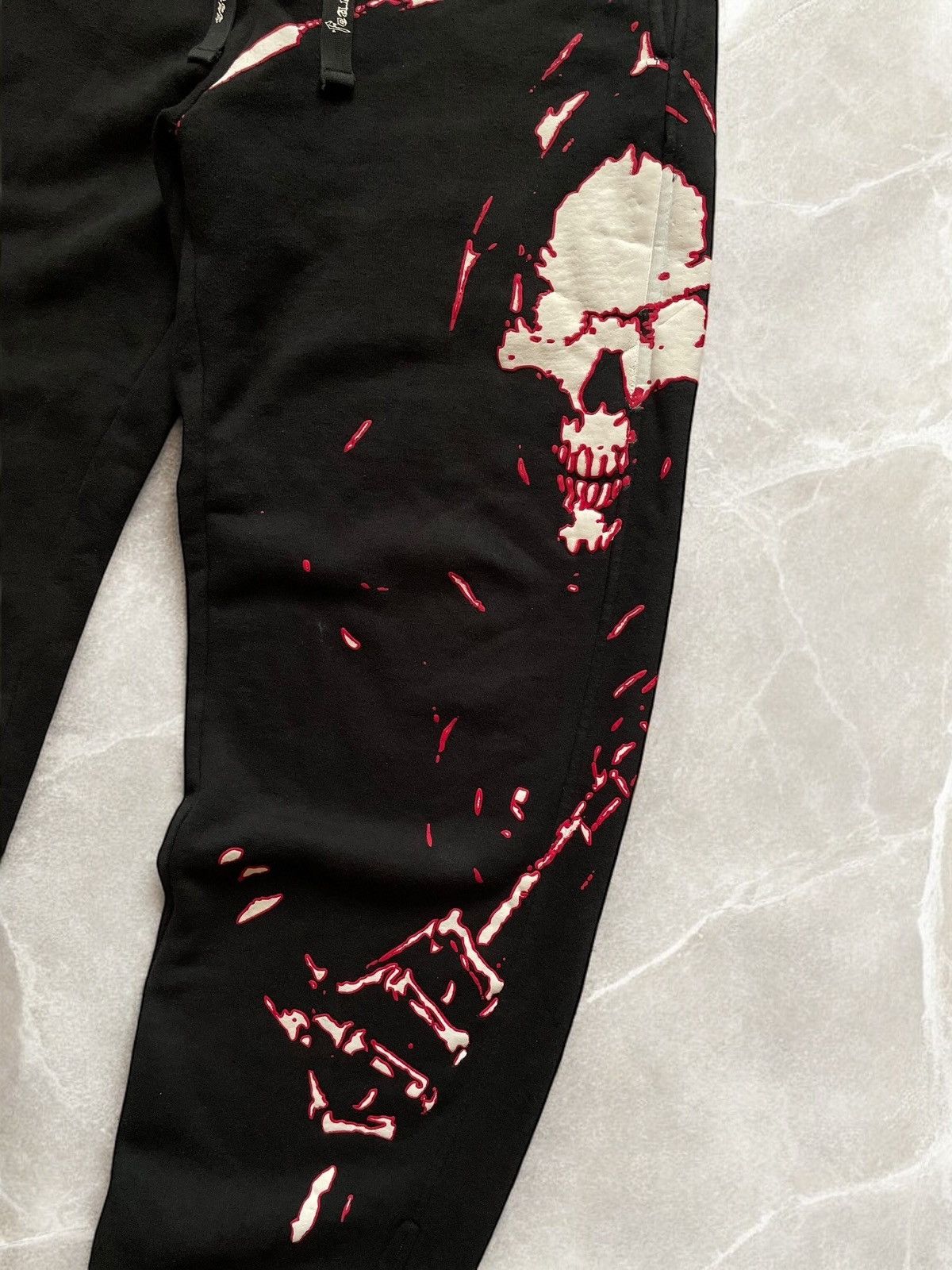Designer × Vintage FEARLESS SKULL HEAVY COTTON SWEATPANTS Skeleton pants skull Size US 34 / EU 50 - 6 Thumbnail