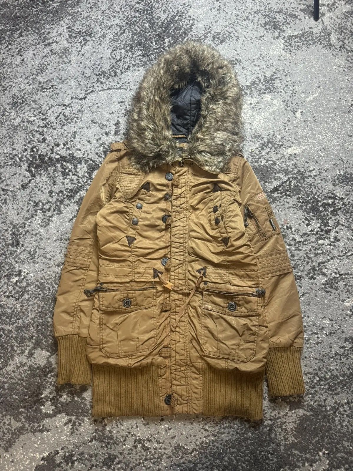 Vintage × khujo Vintage Y2K Khujo Alaska Parka Fur Collar Avantgarde Jacket Size US M / EU 48-50 / 2 - 1 Thumbnail