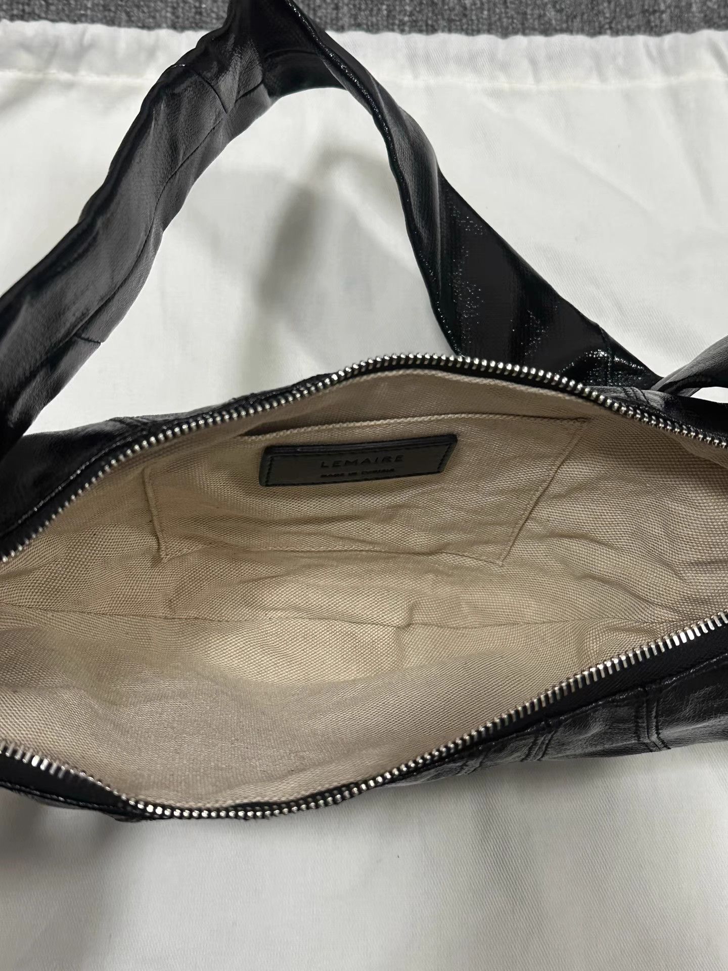 Lemaire Lemaire small black coated Croissant bag Size ONE SIZE - 8 Thumbnail