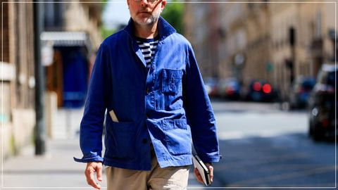 Issey Miyake Issey Miyake Men Blue de travail French workwear jacket Size US L / EU 52-54 / 3 - 2 Thumbnail
