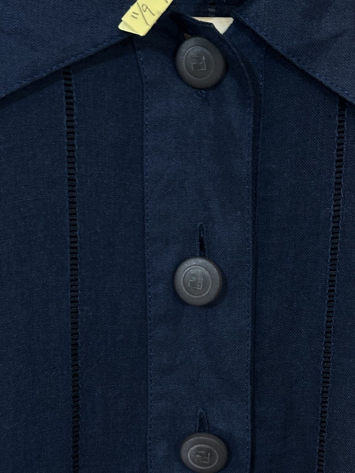 Fendi Fendi shirt dress is a structured dark blue. Size L / US 10 / IT 46 - 7 Thumbnail