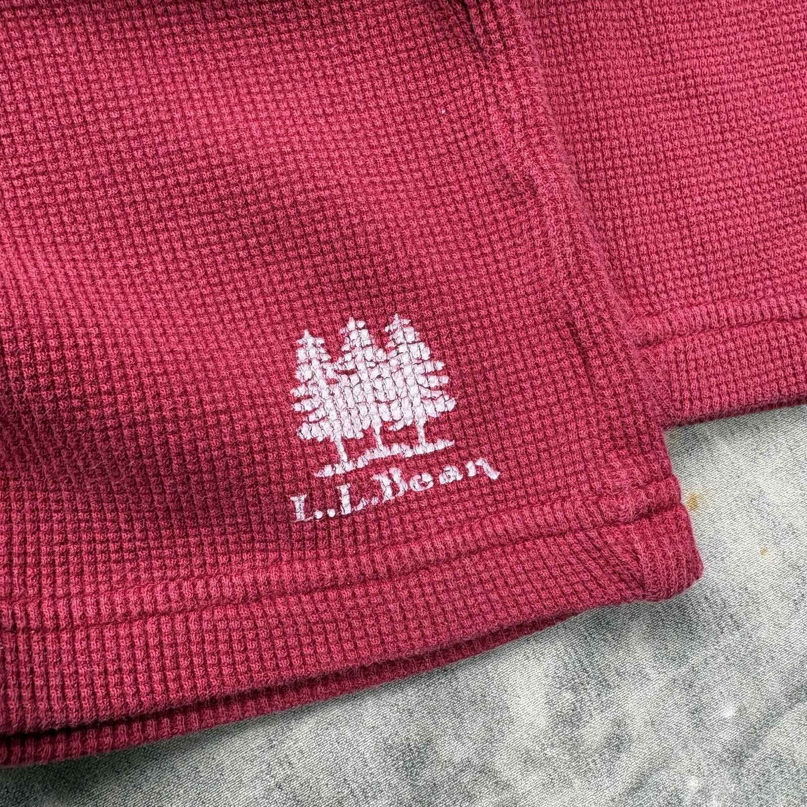 L.L. Bean Vintage Y2K Red L.L. Bean Tree Thermal Waffle Knit Shirt Size US M / EU 48-50 / 2 - 2 Thumbnail