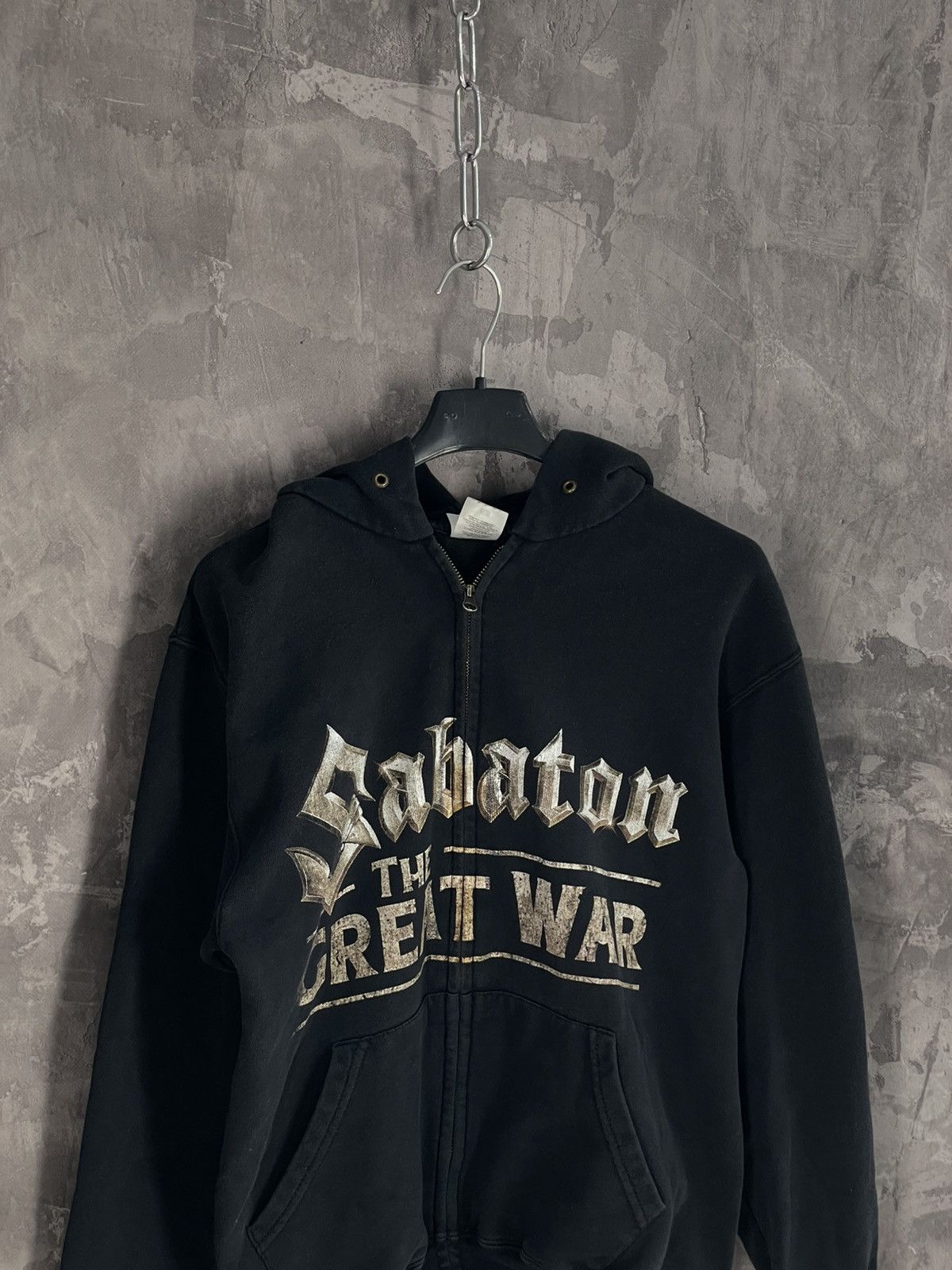 Band Tees × Vintage Sabaton Vintage Streetwear Punk Retro Zip Up Hoodie Size US S / EU 44-46 / 1 - 14 Thumbnail