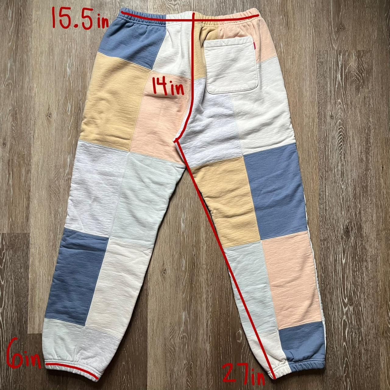 Supreme RARE 2017 supreme pastel patchwork sweatpants Size US 31 - 2 Thumbnail