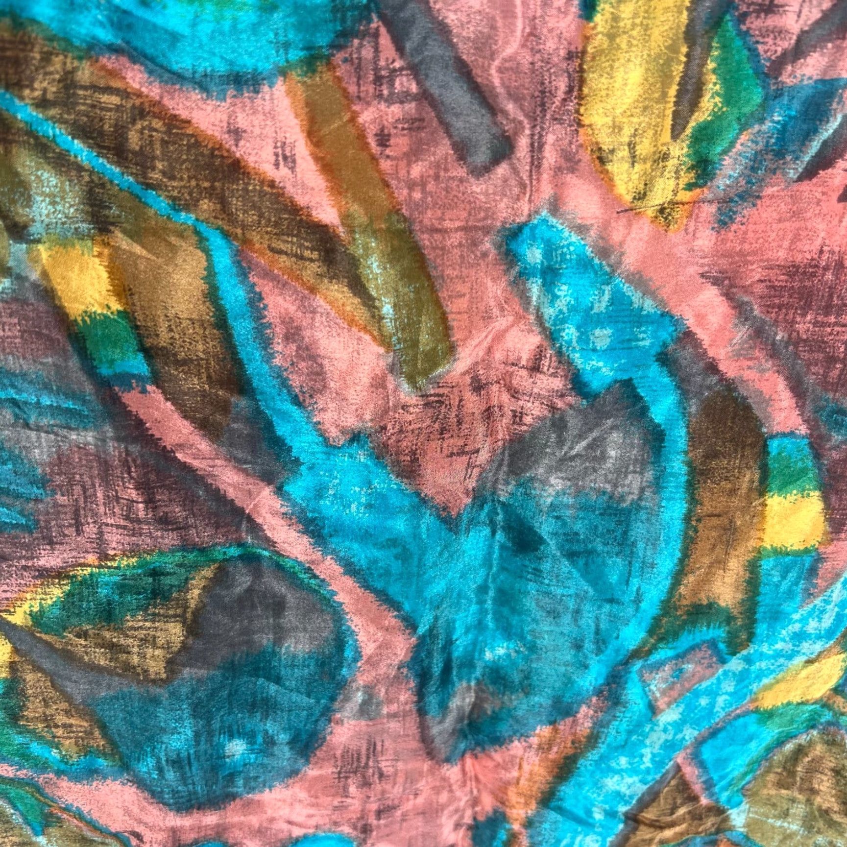 Vintage VINTAGE Elaine Gold Silk Square Scarf Blue Floral 31x31 Inch Classic Womens Size ONE SIZE - 3 Thumbnail