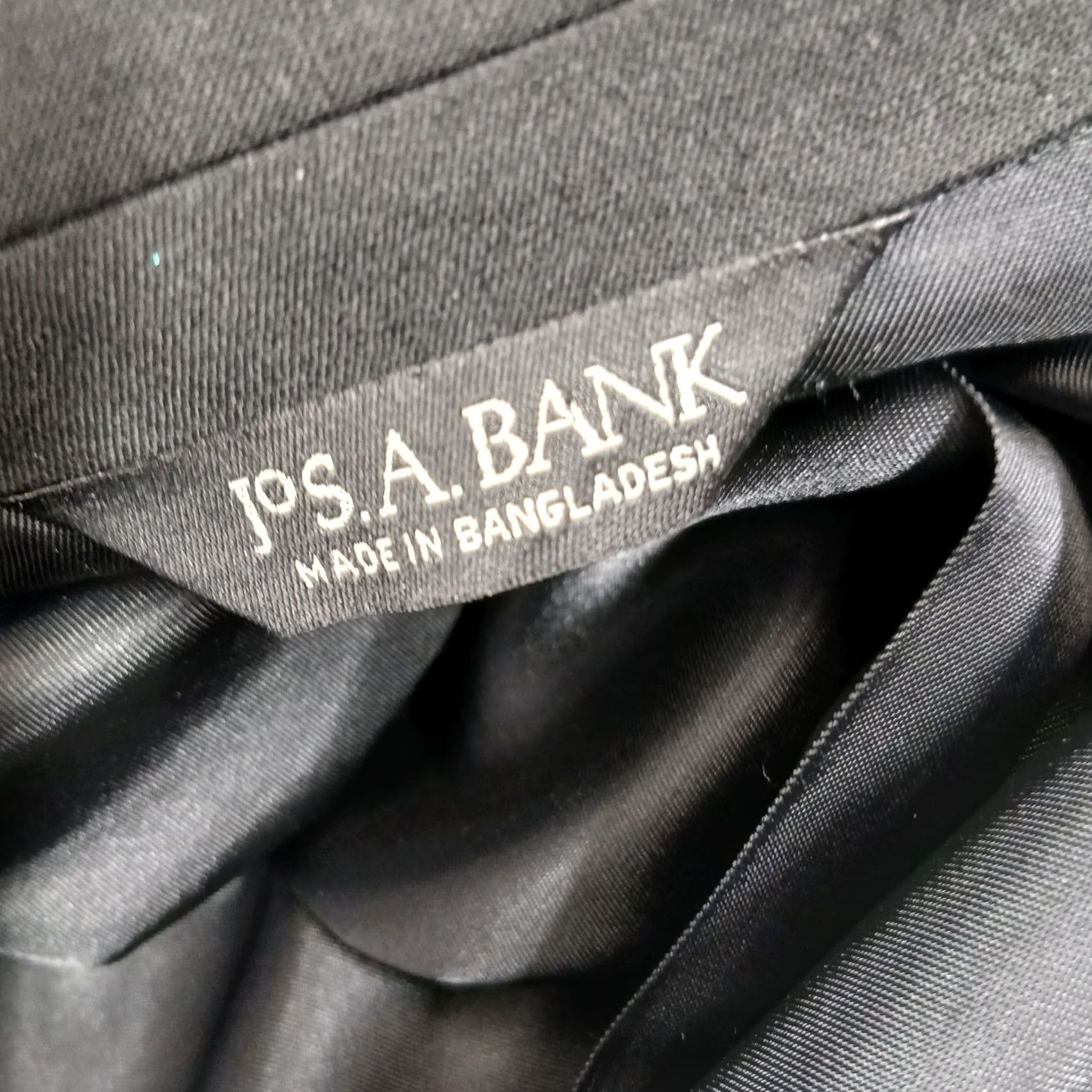 Jos. A. Bank Jos. A. Bank Wool Blazer Mens 40L Black Two Button Sport Coat Size 40R - 5 Thumbnail