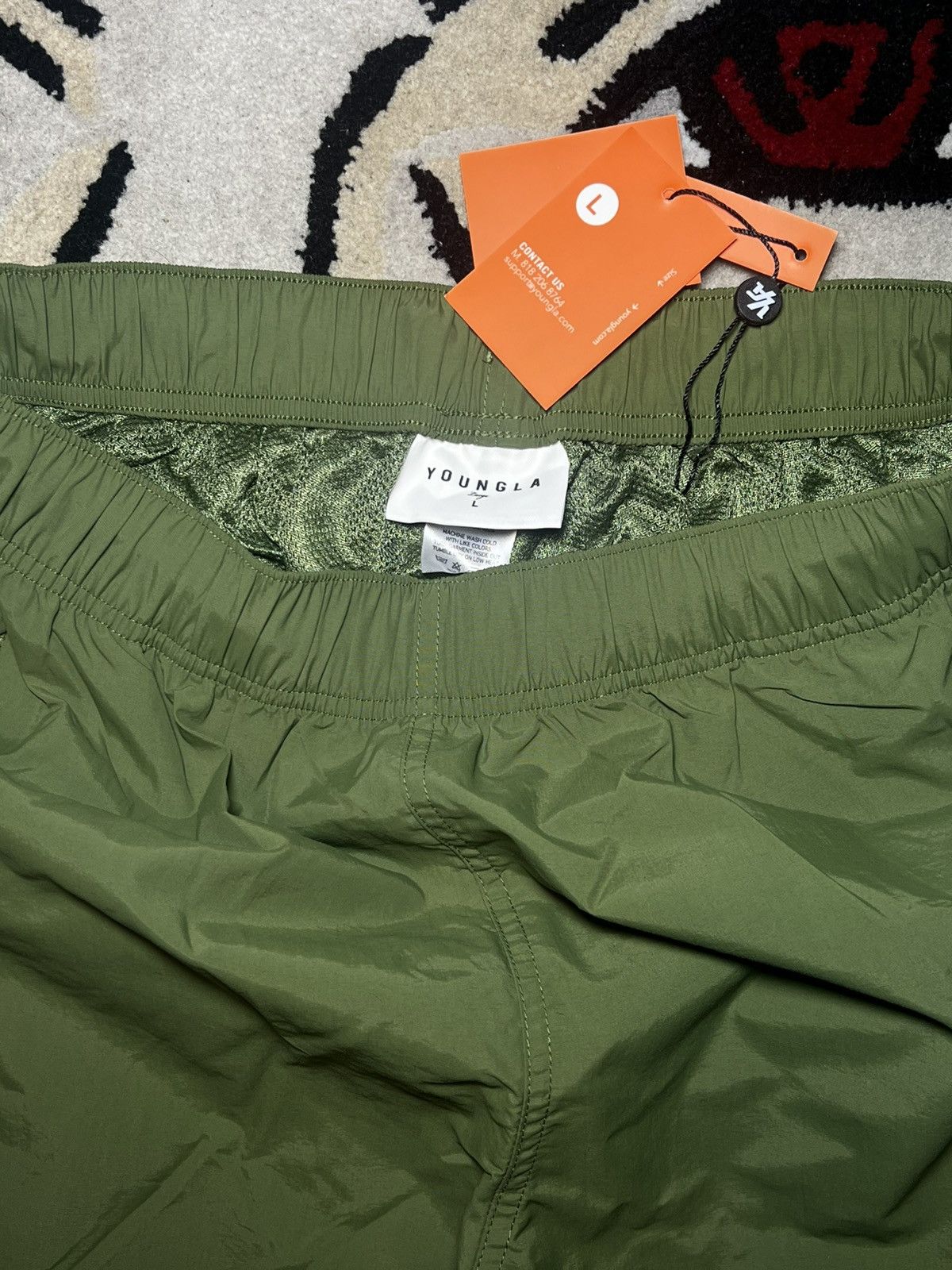 YoungLA Young LA Jogger Track Pants Sage Leaf Green size Large NWT Size US 34 / EU 50 - 5 Thumbnail