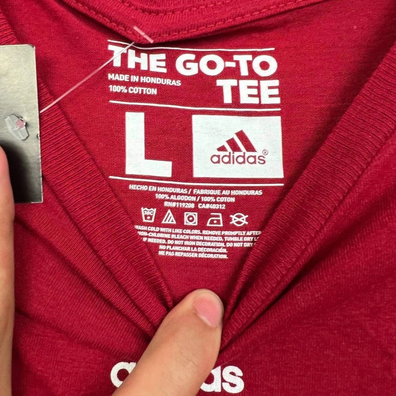 Adidas Indiana Hoosiers Shirt Men Short Sleeve Crew Neck Cotton L Size US L / EU 52-54 / 3 - 5 Thumbnail