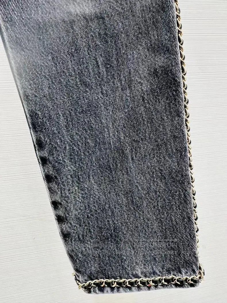 Chanel Chanel 23N CocoNeige Chain Denim Jeans . Size US 30 / EU 46 - 4 Thumbnail
