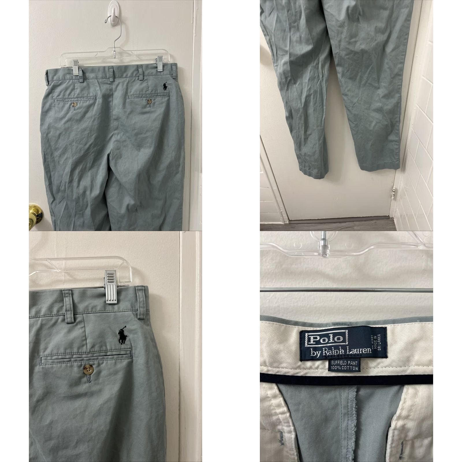 Polo Ralph Lauren VINTAGE Polo Ralph Lauren Suffield Pants Mens 34x32 Blue Chino Plain Logo 90s Preppy Mens Size US S / EU 44-46 / 1 - 8 Thumbnail