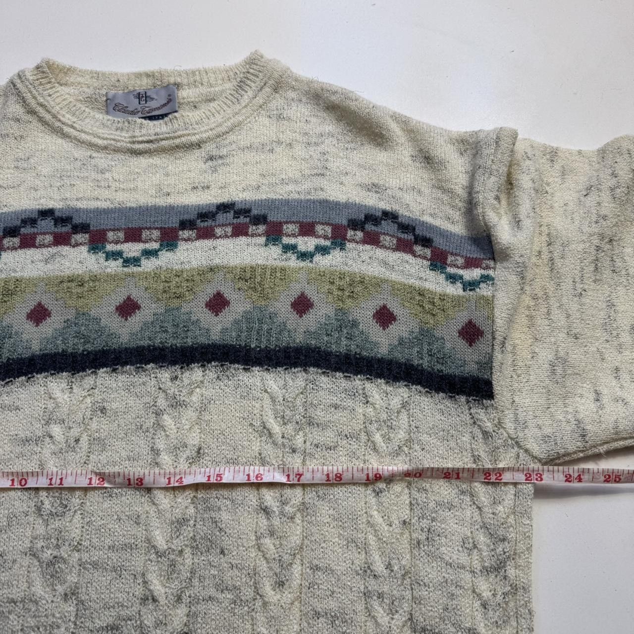 Vintage Claudio Tasmania Vintage Rare Wool Sweater Made In Italy L Size US L / EU 52-54 / 3 - 3 Thumbnail