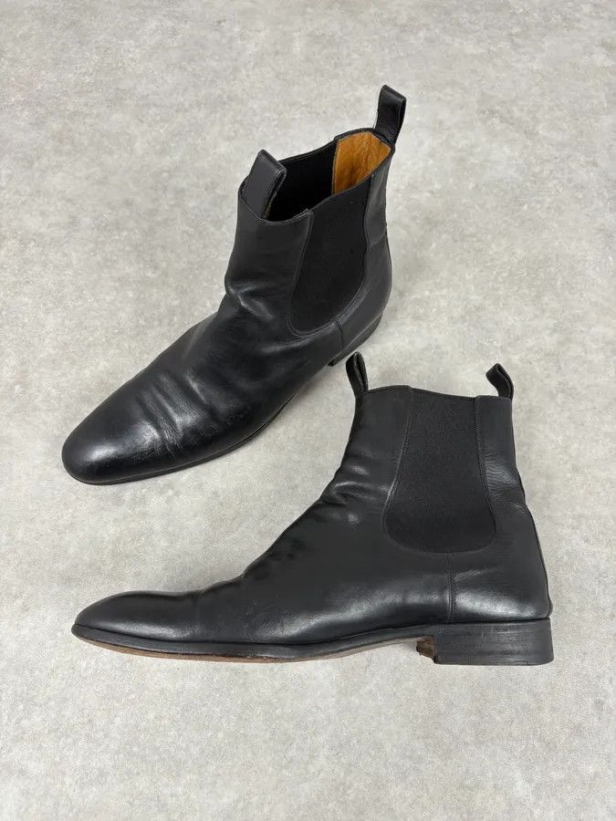 Gucci Gucci Black Leather Minimalist Premium Boots Size US 11 / EU 44 - 6 Thumbnail
