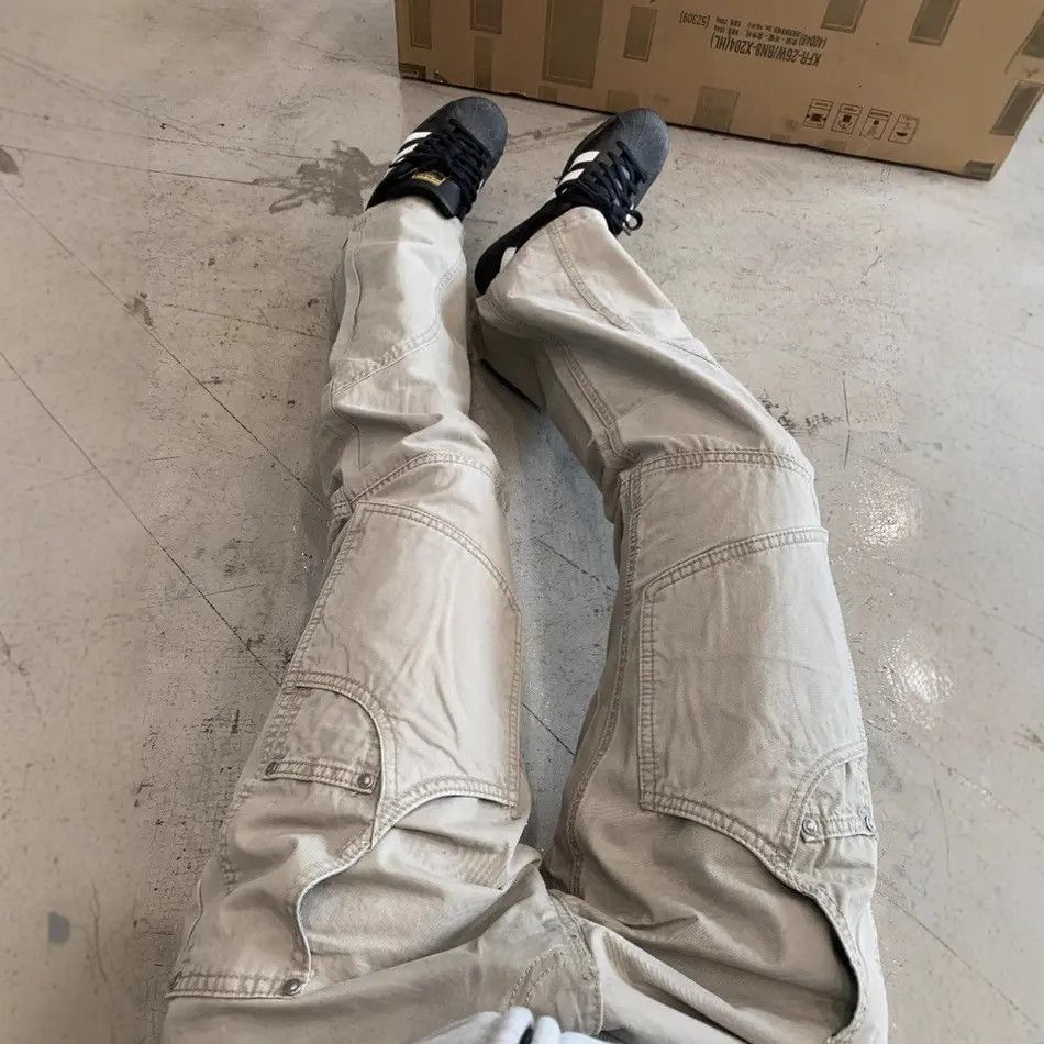 Japanese Brand Retro loose micro flared patchwork jeans Size US 32 / EU 48 - 4 Thumbnail