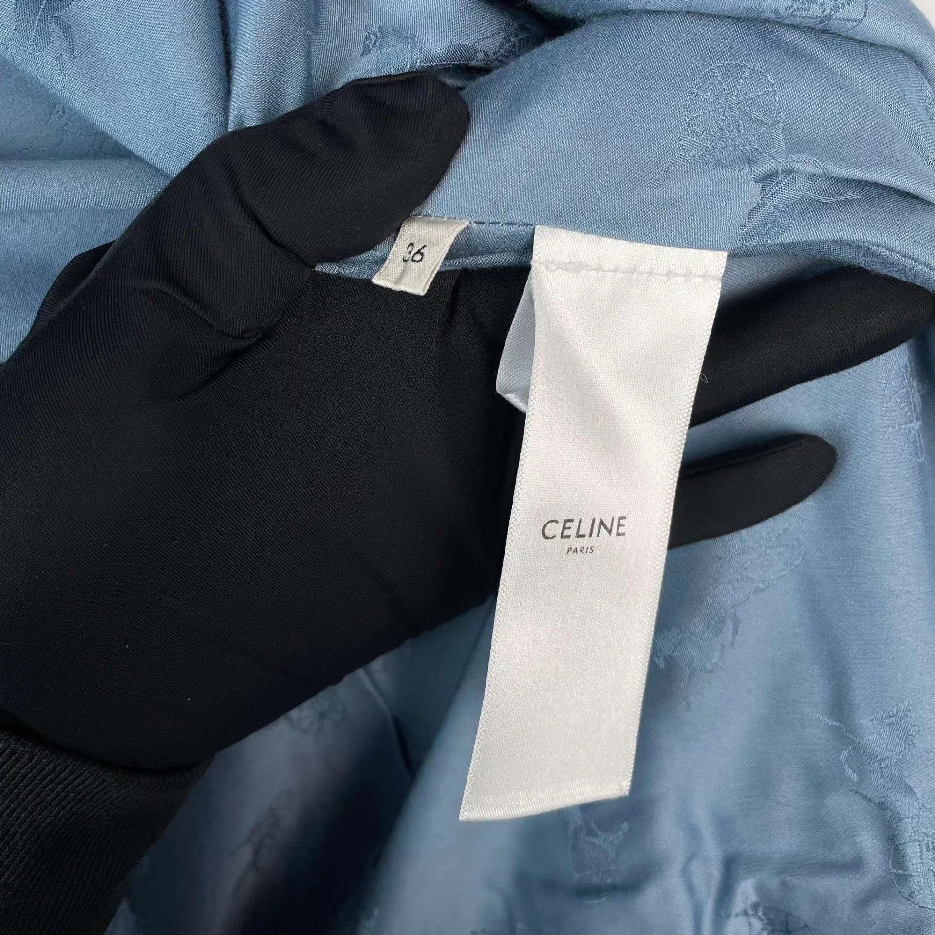 Celine Celine Women's Wool Coat 36 Blue Size XS / US 0-2 / IT 36-38 - 4 Thumbnail