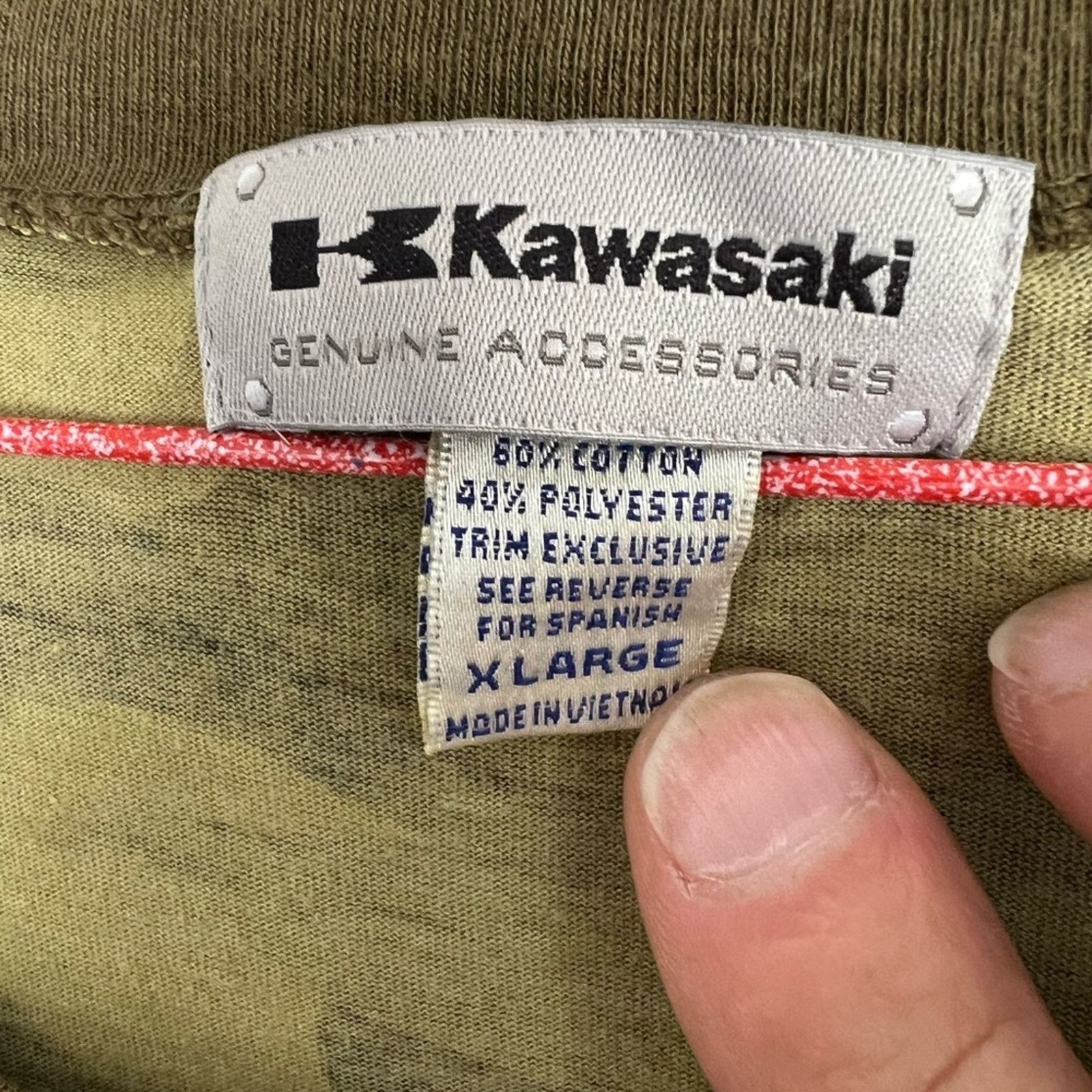Other Genuine Kawasaki -Army Camo Flag T-Shirt - Camo - SZ XL NICE Size XL / US 12-14 / IT 48-50 - 4 Thumbnail