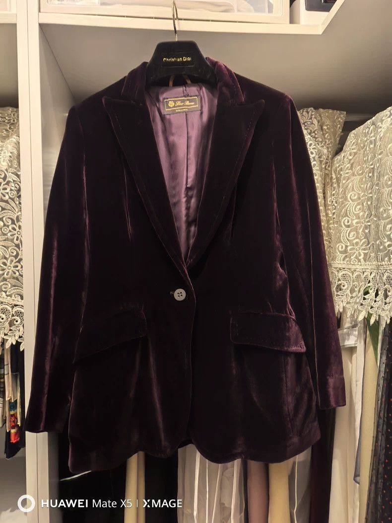Loro Piana LORO PIANA Silk velvet suit style coat Size S / US 4 / IT 40 - 1 Thumbnail