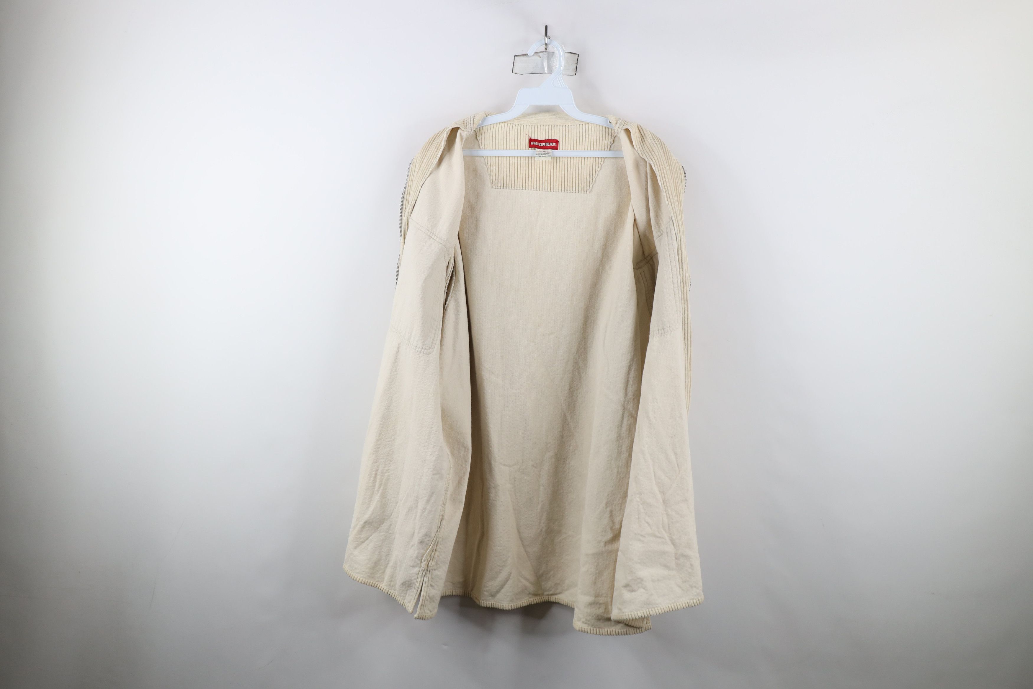 UNIONBAY × Vintage Vintage 90s Unionbay Baggy Fit Corduroy Shirt Jacket Beige Size XL / US 12-14 / IT 48-50 - 10 Thumbnail