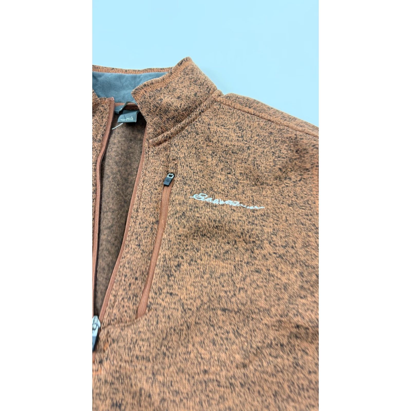 Eddie Bauer Eddie Bauer Sweater Mens Large Brown Fleece 1/4 Zip Mock Neck Pullover Outdoor Size US L / EU 52-54 / 3 - 4 Thumbnail