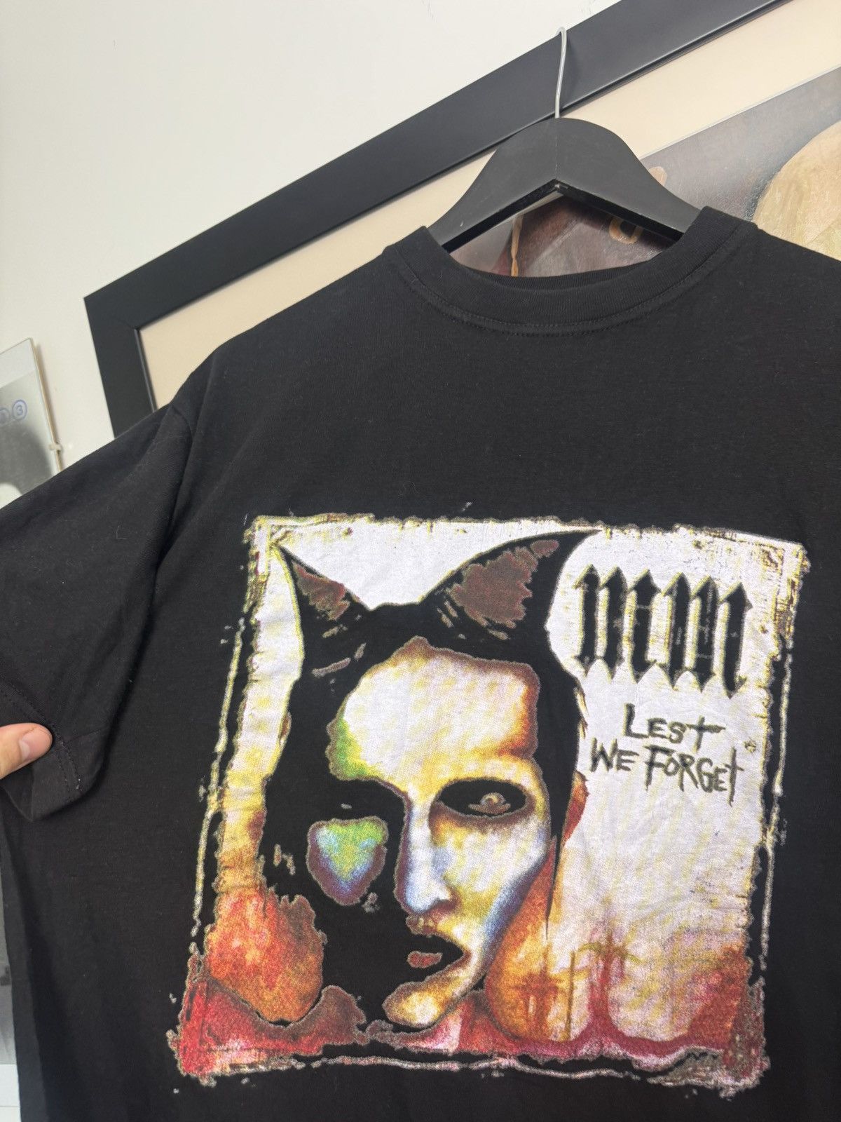 Band Tees Rare 00s Vintage Marilyn Manson Lest We Forge Rock Metal Tee Size US L / EU 52-54 / 3 - 2 Thumbnail